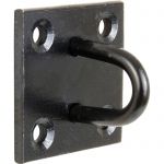 50mm x 50mm Plate & Staple For Chains, Stables Hay Nets Black 512